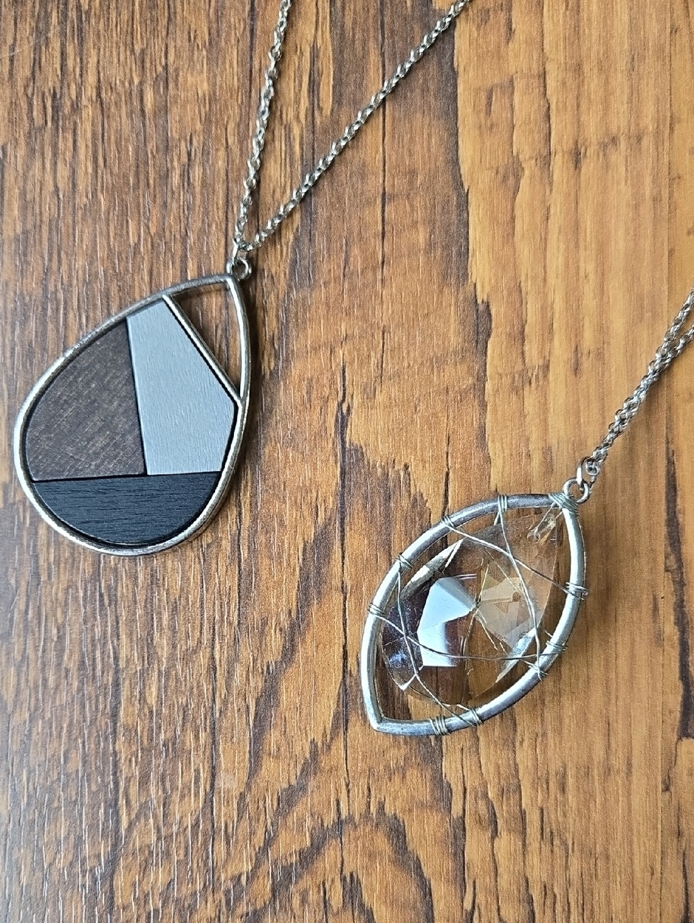 Lot Of Long Silver Necklaces From Maurices